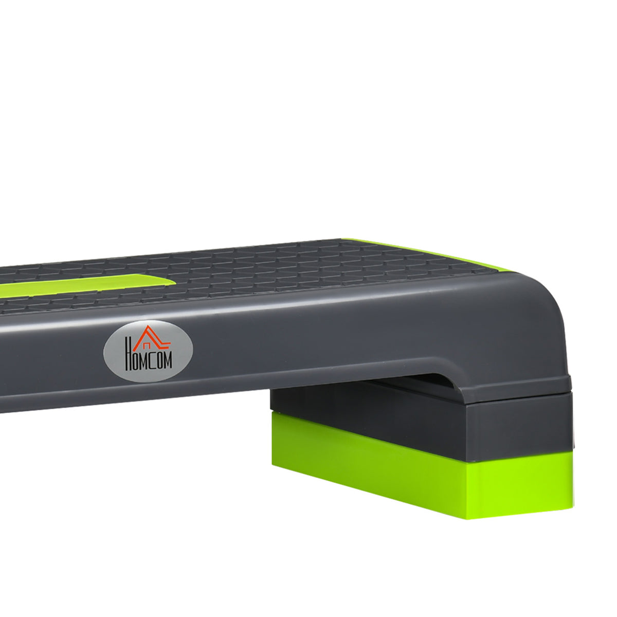 Stepper aérobic fitness hauteur réglable 3 niveaux surface antidérapante 78 x 28 x 20 cm vert et gris-9