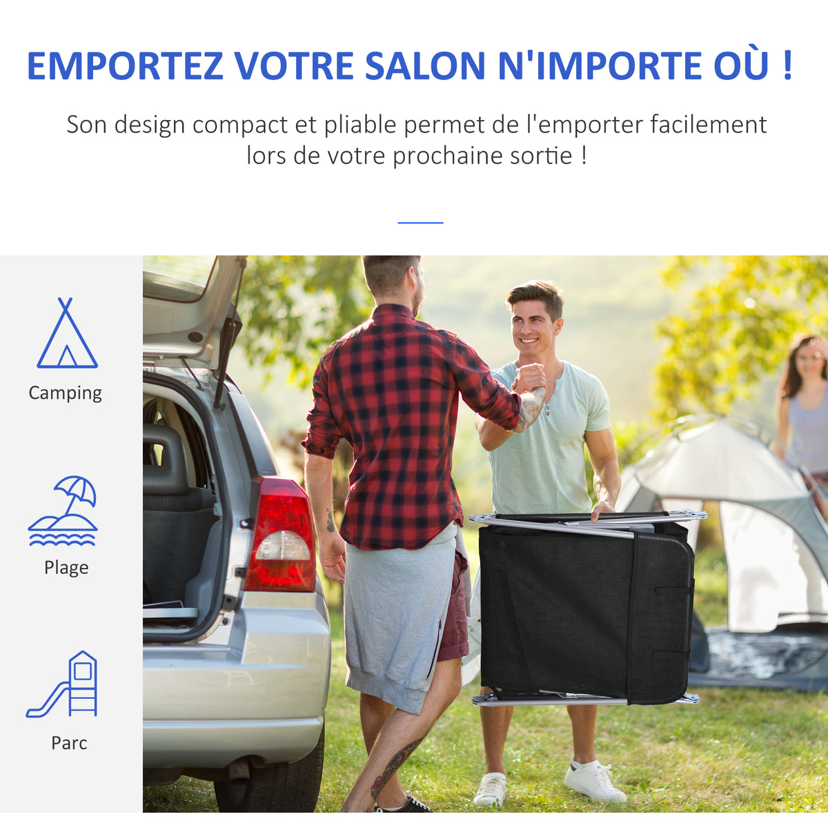 Bain de soleil transat chaise longue inclinable pliable avec oreiller dossier réglable sur 5 niveaux noir-5