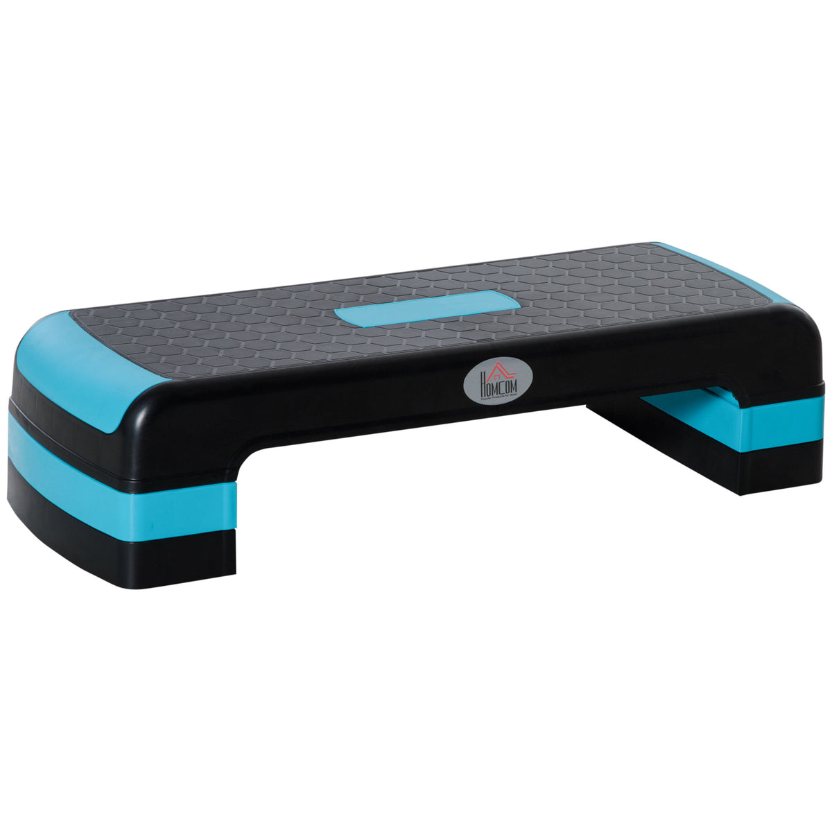 Stepper aérobic fitness hauteur réglable 3 niveaux surface antidérapante 78 x 28 x 20 cm noir et bleu-0