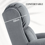 Fauteuil releveur électrique avec fonction massage et chaleur inclinaison réglable revêtement synthétique tissu gris-6
