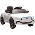 Voiture électrique enfant Ford Mustang Mach-E sous licence officielle 12 V télécommande 2,4 G 2 moteurs 92x55x44cm blanc-0