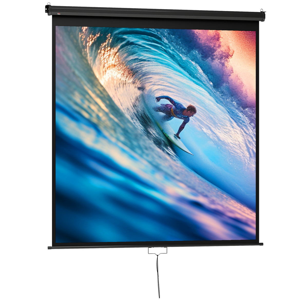 Écran de projection TV et Home Cinema de 99 Pouces vidéo projecteur 1:1 4K HD, 178L x 178H cm-0