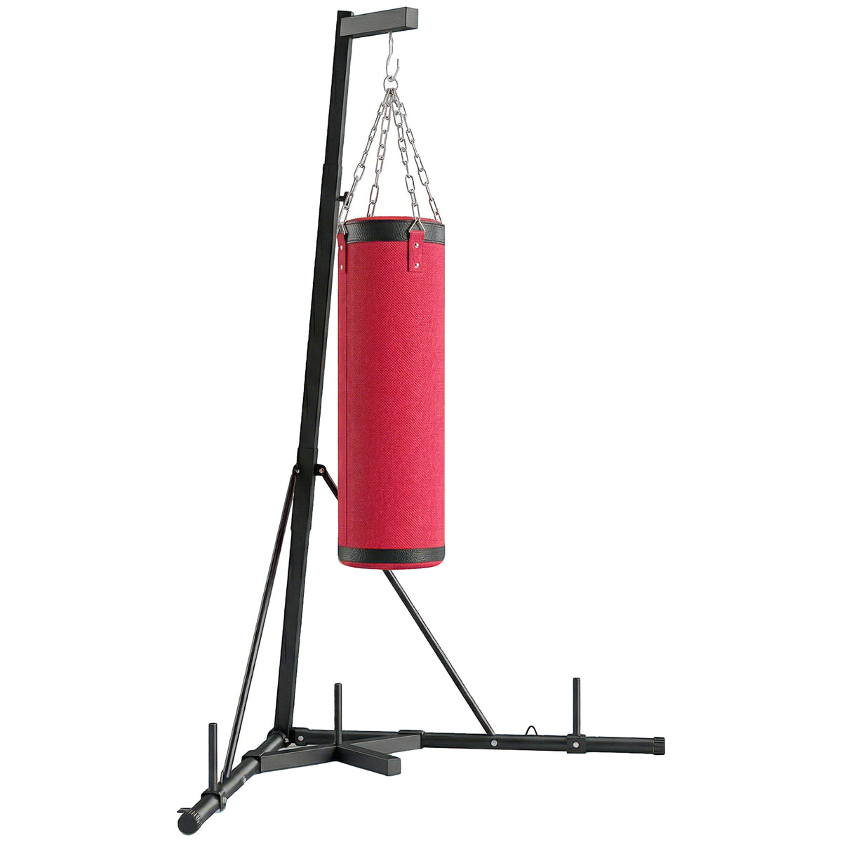 Support Sac de Frappe Autoportant avec Sac de Frappe et Base Lesté Réglable en Hauteur 175x91x231cm Rouge-0