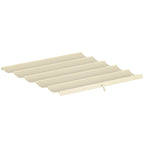 Toile de toit pour pergola tonnelle rétractable de 3 x 3 m - toile uniquement 250 x 255 cm crème-0