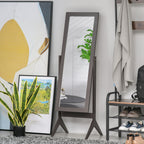 Miroir en Pied Grand Miroir de Sol Inclinaison réglable pour Dressing Chambre dim. 47L x 46l x 148H cm en café-5