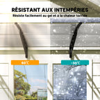 Auvent de porte toit marquise en polycarbonate auvent de porte d'entrée bord en aluminium contre la pluie et UV-5