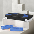 Stepper Fitness Aerobic - .fr x FFHandball - hauteur reglable surface antiderapante 80 x 31 x 20 cm noir bleu-7
