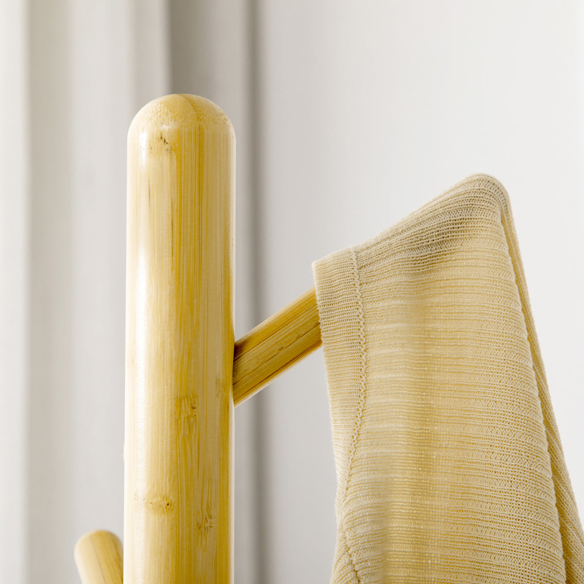 Portemanteau sur pied portant à vêtements vestiaire 8 patères meuble d'entrée pour vêtements chapeaux entrée-7