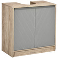 Meuble salle de bain sous Lavabo - meuble sous-vasque - placard 2 portes avec étagère - 60L x 30l x 59,8H cm-0