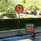 Support panier de basket-ball 2 en 1 avec hauteur réglable 129-179 cm et jeu de 6 fléchettes magnétique-9
