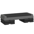 Stepper Fitness Aérobic 3 Niveaux, Hauteur Réglable 10,5/15,5/20,5 cm, Surface Antidérapante, Capacité 250 kg, Gris-0
