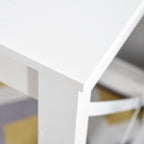 Bureau avec rangement bibliothèque en bois moderne avec étagères et grand plateau pour petits espaces maison chambre à coucher, 105 x 50 x 137,5 cm, blanc-8