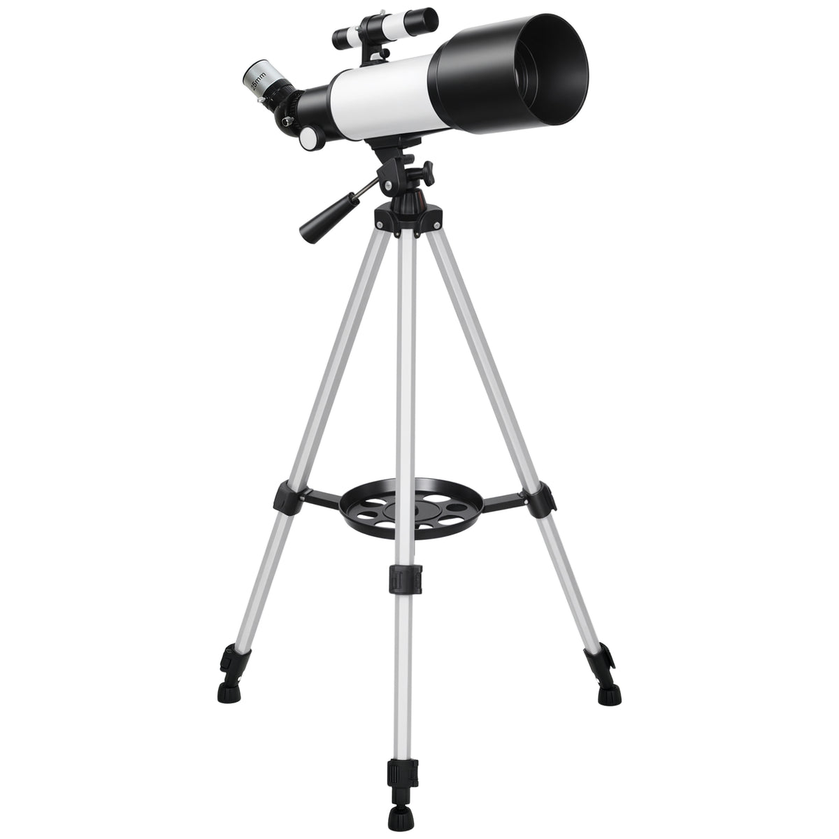 Télescope Astronomique pour Adultes et Débutants 70 mm, 2 Oculaire 40X/16X, Trépied Réglable, 80 x 80 x 135 cm, Blanc-0