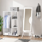 Miroir en Pied Grand Miroir de Sol Inclinaison réglable pour Dressing Chambre dim. 47L x 46l x 148H cm en blanc-4