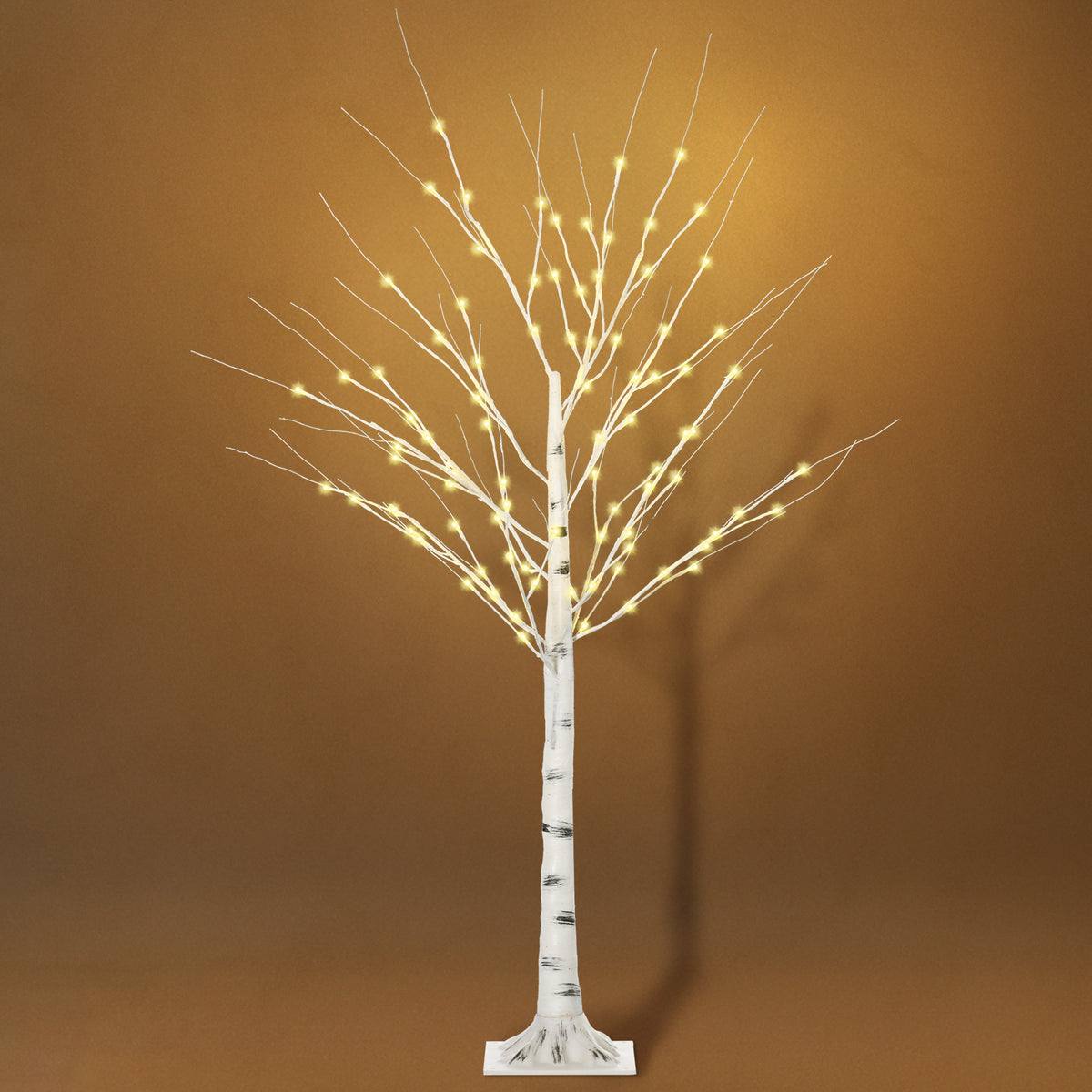 Arbre lumineux LED - décoration lumineuse blanc chaud - 96 LEDs - usage intérieur - 150 cm - noël chambre maison-0
