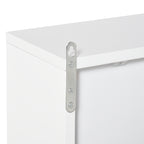 Armoire Murale Miroir Salle de Bain 2 étagères dim. 48L x 14l x 45H cm Panneaux Particules MDF Blanc-9
