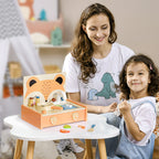 Mini-cuisine en bois jouet enfant avec 12 accessoires poêle spatule condiments fruits légumes - pour 3-5 ans --9