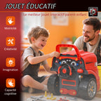 Camion mécano 2 1 - Jouet Bricolage Enfant - Établi - Jeu imitation mécanicien - Nombreux PP ABS Rouge-6
