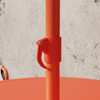 Salon de jardin enfant, table enfant avec 2 chaises pliantes et parasol Ø 100 cm, motif animal, orange-7