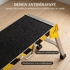 Établi pliant, établi de serrage en aluminium, table de travail robuste avec poignée, design antidérapant, argenté-4