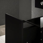 Meuble pour toilette salle de bain avec rangement papier toilette - 2 tiroirs organisateur en MDF - 17 x 48 x 58 cm-6