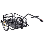 Remorque vélo remorque de transport pour vélo 70 L 155L x 71,5l x 77H cm poignée barre d'attelage universelle pliable acier Charge max. 40 Kg noir-0