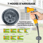 Enrouleur Tuyau Arrosage Mural 30 m x Ø 15 mm Dévidoir Automatique de Tuyaux d'Eau Rétractable Automatique orange-6