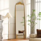 Miroir Pleine Longueur Baroque, 160 x 50 cm, Cadre en Métal, Montage au Sol, Suspendu ou Appuyé contre Le Mur, Doré-7