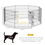 Parc enclos modulable pour chiens lapins rongeurs clôture pour petits animaux intérieur et extérieur pliant 8 panneaux-2