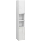 Meuble colonne de salle de bain 2 placards avec étagères réglables + 2 niches 30 x 30 x 181,5 cm blanc-0