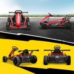 Voiture électrique GoKart kart électrique pour enfants 2 x 24 V moteurs mode dérive à 13 km/h 119 x 77 x 54 cm rouge-8