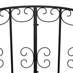 Pont de Jardin Pont en acier avec Garde-corps latéraux, Charge Maximale 120 KG, décoration Jardin, 119 x 67 x 70 cm noir-6