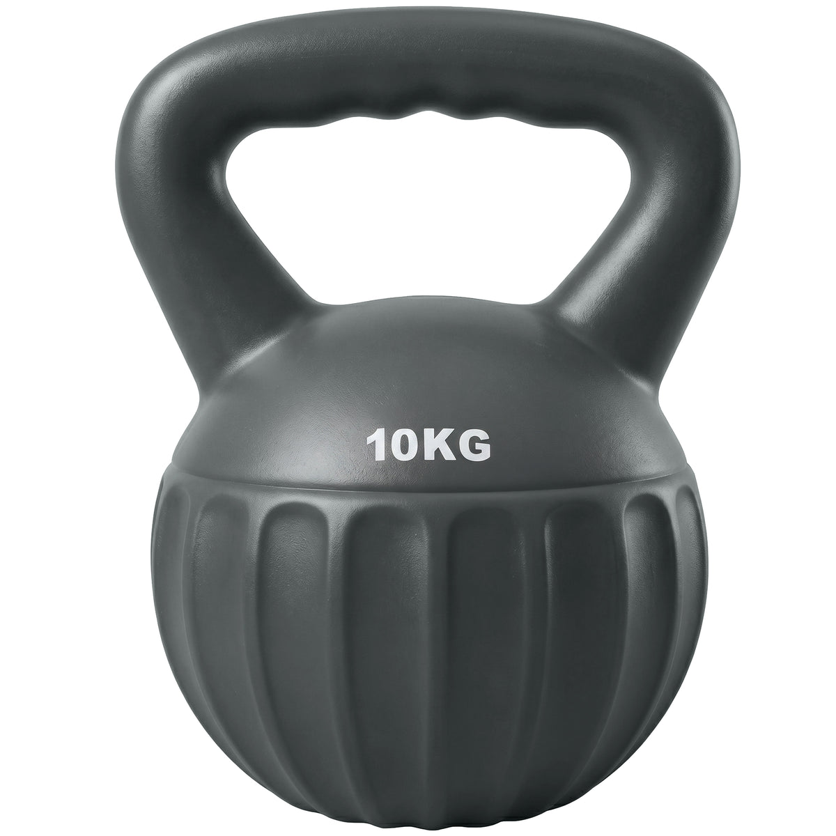Kettlebell 10 kg, Haltère avec Poignée Antidérapante, Haltère à Boule, Musculation, Entraînement, pour Gym, Gris-0