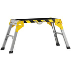 Établi pliant, établi de serrage en aluminium, table de travail robuste avec poignée, design antidérapant, argenté-0