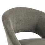 Chaise Bureau Ergonomique en Chenille, Hauteur Réglable, Accoudoirs Intégrés, Pivotant 360°, 59x60x79-89cm, Vert Foncé-9
