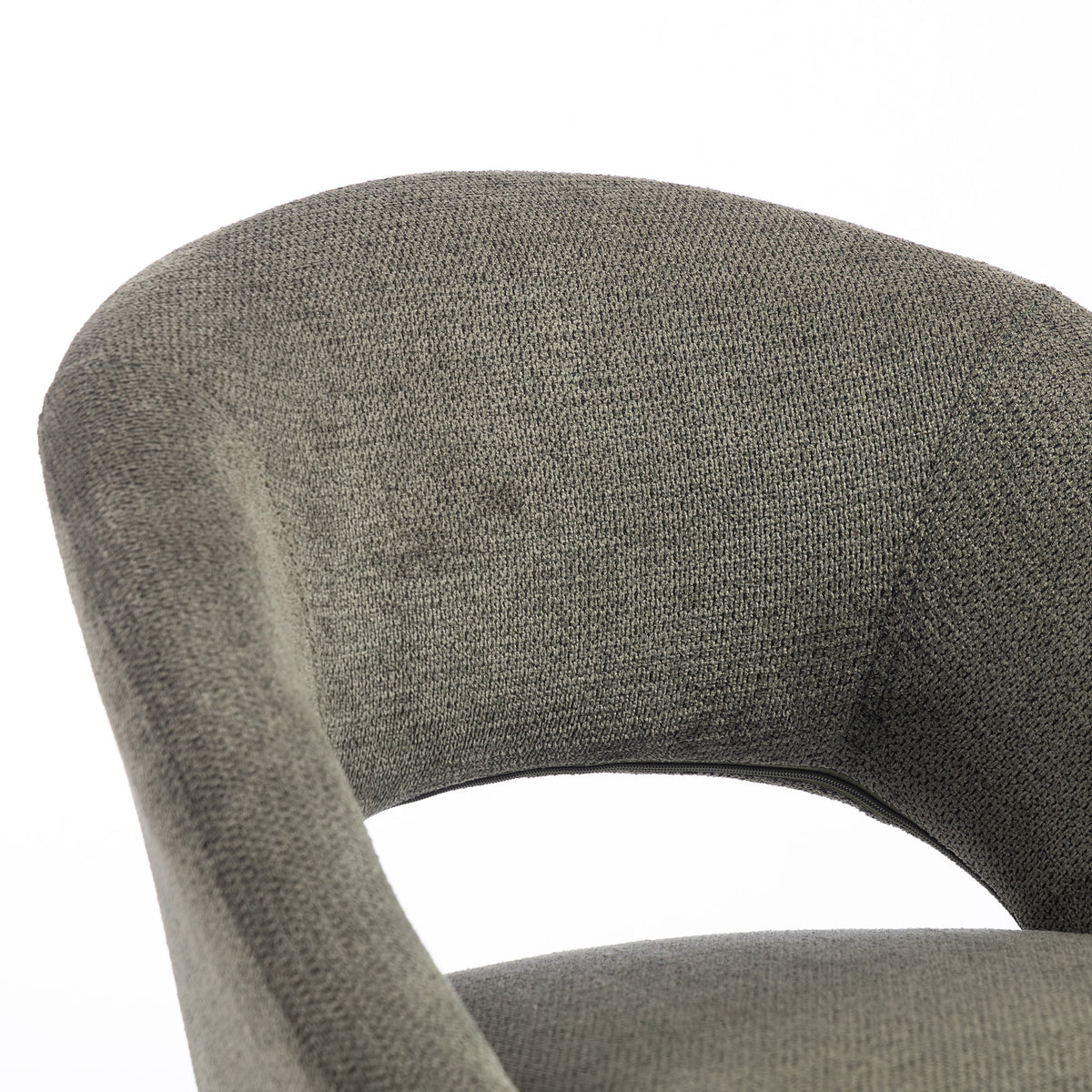 Chaise Bureau Ergonomique en Chenille, Hauteur Réglable, Accoudoirs Intégrés, Pivotant 360°, 59x60x79-89cm, Vert Foncé-9