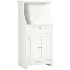 Meuble armoire micro-ondes pour cuisine avec 1 tiroir, 2 Portes 60 x 40 x 122,5 cm - MDF - Blanc-0