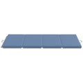 Tapis de gymnastique yoga pilates fitness pliable en 4 avec poignées revêtement synthétique 180 x 80 x 5 cm bleu clair-0