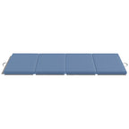 Tapis de gymnastique yoga pilates fitness pliable en 4 avec poignées revêtement synthétique 180 x 80 x 5 cm bleu clair-0