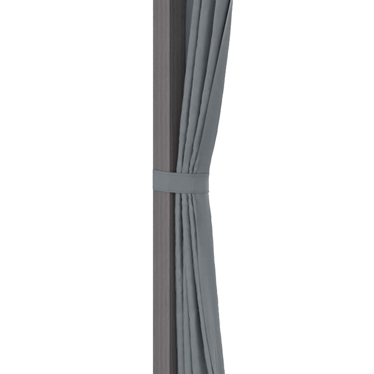 Tonnelle de jardin pour terrasse avec 4 parois latérales double toit protection solaire 3 x 3 m gris-8
