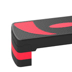 Stepper fitness aérobic hauteur réglable surface antidérapante 80 x 31 x 20 cm noir rouge-9