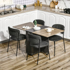 Table de salle à manger pliante sur roulettes avec rangement 2 tiroirs et 1 placard 76 x 140 x 74 cm-1
