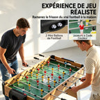 Baby-foot pour Enfants et Adultes, 22 Joueurs, 2 Ballons, 2 Compteurs de Points Manuels, 109 x 77 x 72 cm, Chêne Jaune-3