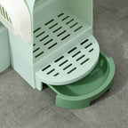 Maison de toilette, bac à litière fermé pour chat Compartiment Inférieur Amovible pour un Nettoyage Facile Pelle inclus-8