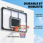 Panier de basket mural, panier basket, avec vis de montage et clé, pour extérieur, noir, transparent, orange-4