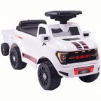Voiture Porteur pour Enfants Shelby, Dossier, Anti-Basculement, Compartiment, 18-72 Mois, 80x25,5x33cm, Blanc-0