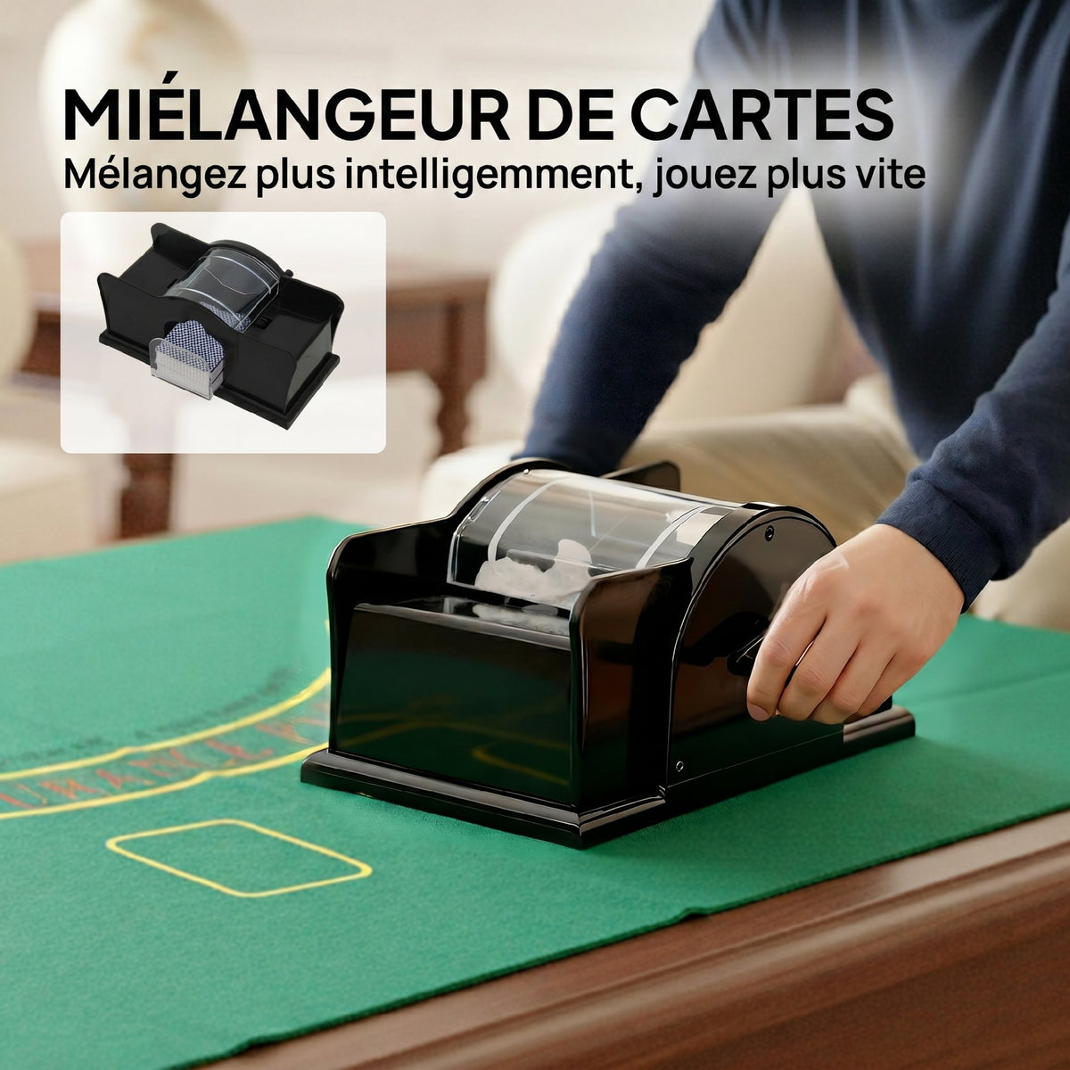 Mallette de Poker Coffret de Poker Complet 300 Jetons, Cartes à Jouer, Dés, Dealer, Tapis, Clés, Boîtier en ABS, Argent-4