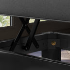 Banc de piano réglable en hauteur, tabouret de piano avec rangement, banquette pour clavier capitonné, noir-8