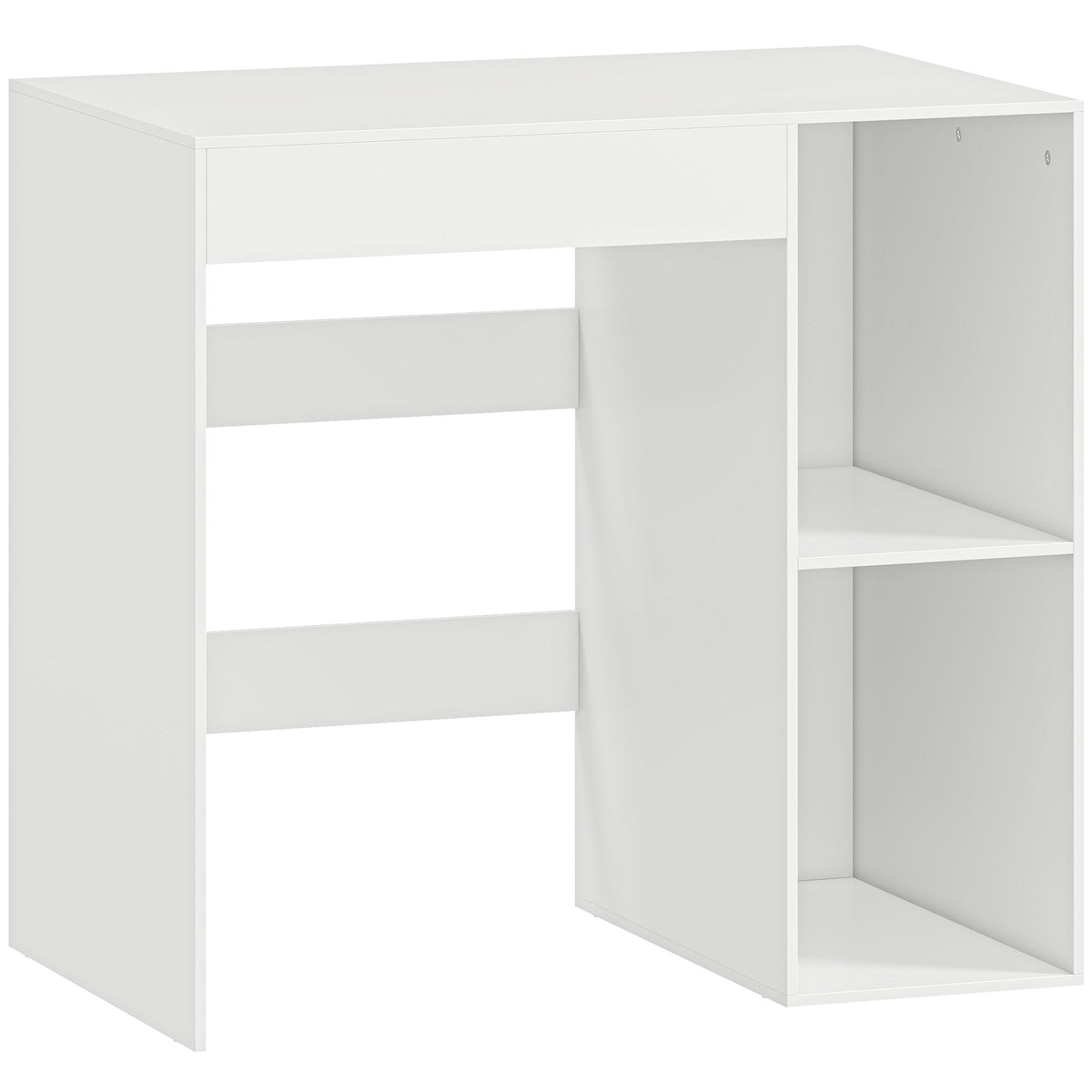 Meuble machine à laver, armoire machine a laver et sèche-linge avec 2 compartiments ouverts, 96 x 60 x 90,5 cm, blanc-0