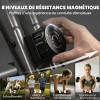 Vélo d'Appartement Pliable Vélo de Fitness 4 en 1 Silencieux Connecté Kinomap Bluetooth et Zwift 105x53,5x109cm Noir-5